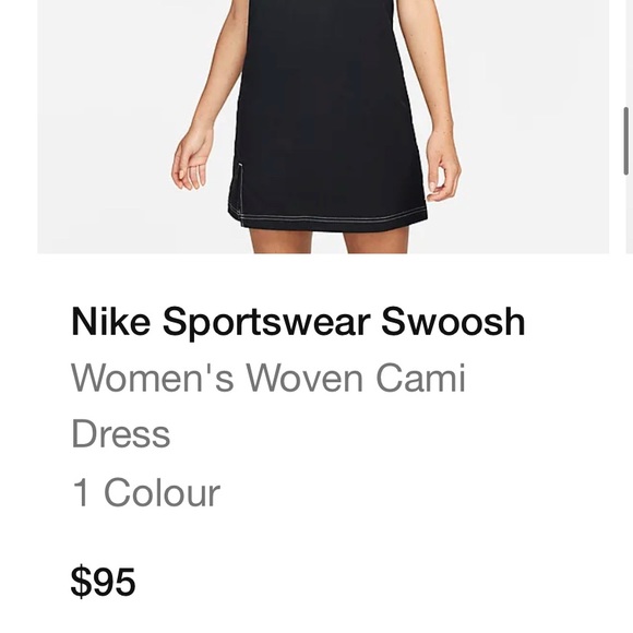 Nike swoosh woven mini dress spaghetti straps medium - Picture 4 of 12